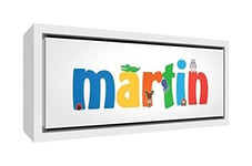 Little Helper MARTIN3084-FC-15DE Impression sur toile personnalisée avec nom de garçon Martin 34 x 84 x 3 cm