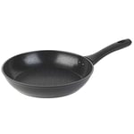 Salter BW08770 Geo Hex Frying Pan, 5 X Tougher* Diamond-Effect Non-Stick, Advanced Hi-Low Technology Reduces Burning, Induction Hob Suitable, Lightweight, Forged Aluminium, 24 cm