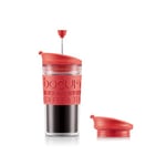 Bodum K11102-04 TRAVEL PRESS SET Mug à piston isotherme en plastique, avec couvercle extra, 0.35 l