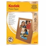 Original Kodak (A4) Gloss Photo Paper 165gsm - 1 x Pack of 20 Sheets