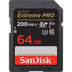 SanDisk 64 Go Extreme PRO carte SDXC + RescuePRO Deluxe UHS-I, Classe 10, U3, V30