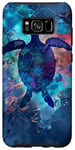 Coque pour Galaxy S8+ Tortue artistique Silhouette Tortue de mer Vie marine