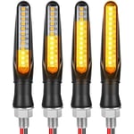 Motorcykel LED-blinkers, 4 st universella vattentäta motorcykelblinkers, 12V flytande blinkers, dagsljus