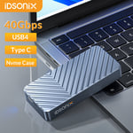 IDsonix 40Gbps M2 SSD Case NVME Enclosure M.2 to USB Type C USB4 SSD Adapter 4TB