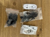 Job Lot 4x Untested Corded Headphones Earbuds With Mics Sony Etc