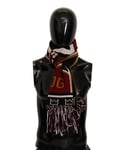 Dolce & Gabbana Mens Multicolor Wool Knit DG King Shawl Wrap Scarf - Multicolour Virgin Wool - One Size