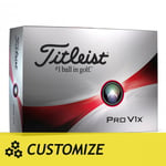 Titleist PRO V1x - White - Customize (3 dozen) (Color on Text: Black, Add balls: No)