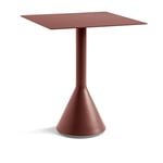 HAY - Palissade Cone Table L65 x W65 x H74 1 Column - Iron Red - Småbord och sidobord utomhus