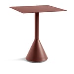 HAY - Palissade cone bord square - Iron Red -  65x65 cm - Småbord & Sidobord utomhus - Ronan & Erwan Bouroullec - Röd - Metall
