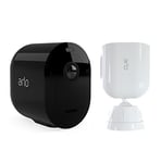 Arlo Pro3 Smart Home Security Camera CCTV Add on and Security Mount bundle, black