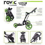CLICGEAR 2024 ROVIC RV2L GOLF TROLLEY PUSH CART / WHITE +FREE ACCESSORY PACK !!