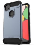 Encased Google Pixel 4a Case (2020 Scorpio Armor) Military Grade Rugged Phone Protective Cover (Slate Blue)