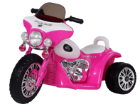 6V Pink Police ATV Quad Bike - Electric Ride on Car for Kids Toddler 18-36 Month
