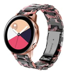 DEALELE Strap Compatible with Samsung Gear Sport/Galaxy 3 41mm / Galaxy Watch 4 / Galaxy Watch 42mm / Active 2 / Huawei GT2 42mm / GT3 42mm, 20mm Colorful Resin Replacement Bands, Black-rose