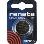 Renata-CR2016 Pack of 2 x lithium Batteries 3 V