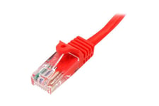 StarTech.com 3m Red Cat5e / Cat 5 Snagless Patch Cable - patchkabel - 3 m - rød