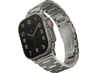 Uniq Osta Armbandsfodral För Apple Watch 42/44/45/49Mm Series 1/2/3/4/5/6/7/8/Se/Se2/Ultra Rostfritt Stål Silver/Titan Silver