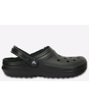 Crocs Mens Classic Lined Clog Unisex - Black - Size UK 5