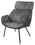 Cane-Line - Vibe Fåtölj Hög Black/Graphite