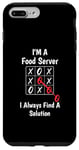 Coque pour iPhone 7 Plus/8 Plus Je suis un serveur de nourriture Je trouve une solution