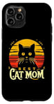 Coque pour iPhone 11 Pro Chat noir Maman Mama Retro Wildlife Happy Mother's Day 2024