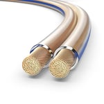 PureLink SP000-030 Câble d'enceinte 2x1,5mm² (99,9% OFC en cuivre Massif 0,10 mm) Câble Haut-Parleur HiFi, 30m, Transparent