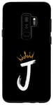 Coque pour Galaxy S9+ Queen King Lettre J – Lettre préférée avec alphabet couronne