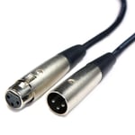 5x 1m 3 Pin XLR Male to Female Cable PRO Audio Microphone Speaker Mixer Lead