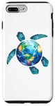 Coque pour iPhone 7 Plus/8 Plus Save The Planet Turtle Recycle Ocean Environment Earth Day