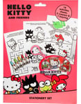 Hello Kitty and Friends -16 st Aktivitets Ark med Färgpennor och Nyckelring