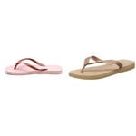 Havaianas 's Slim Flip Flop, Rose Ballet Rose, 4.5/5 UK, Women's, Top Tiras, Flip Flop, Rose Gold, 4.5/5 UK