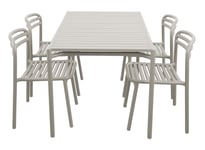 Cane-Line - Bliss Matgrupp - Bord 130x80 cm + 4 st Stolar Sand