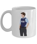 NIMOO Spencer Reid Criminal Minds Coffee Mug Cup (White) Criminal Minds Reid Merchandise FBI Gift Accessories Shirt Poster Sticker Pin Decal Artwork