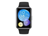 Huawei Watch Fit 2 Active - Midnattssvart - Smart Klocka Med Rem - Silikon - Midnattssvart - Handledsstorlek: 130-210 Mm - Display 1.74" - Bluetooth - 26 G