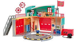 Smoby – 109258282002 – Fireman Sam – Pontypandy Fire Brigade Station + 1 Figurine – Batteries Included