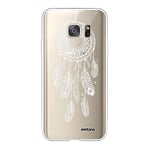Evetane Coque Compatible avec Samsung Galaxy S7 360 intégrale Coque Avant arrière Resistant Fine Protection Solide Housse Etui Transparente Attrape Reve Blanc Motif Tendance