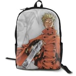 Kimi-Shop Trigun-Vash Anime Cartoon Cosplay Canvas Shoulder Bag Backpack Classic Lightweight Travel Daypacks School Backpack Laptop Backpack