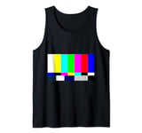 No Signal Television Screen Color Bars Test Pattern Tank Top