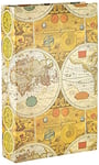 Album photo 3 anneaux 504 pochettes pouvant contenir 4 x 6 photos Motif carte du monde antique