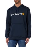 Carhartt Men's Loose Fit Midweight Logo Graphic Sweatshirt, New Navy, XL