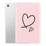 Yoedge Case Compatible for Lenovo Tab M10 TB-X605F/X505F-Cover Silicone Soft Clear with Design Print Cute Pattern Antiurto Shockproof Back Protective Tablet Cases for Lenovo Tab M10, Heart