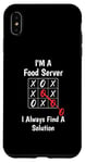 Coque pour iPhone XS Max Je suis un serveur de nourriture Je trouve une solution