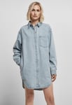 Urban Classics Oversized jeansklänning dam (3XL,tintedlightbluewashed)