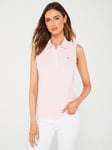 Tommy Hilfiger 1985 Sleeveless Polo Shirt - Pink, Pink, Size M = Uk 10, Women