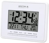 Acctim Infinity Radio Controlled LCD Display Desk/Wall Alarm Clock Digital White