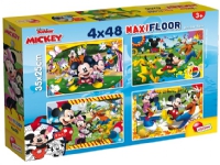Lisciani Disney Puzzle Maxifloor 4 x 48 Mickey, 48 styck, Tecknade serier, 5 År