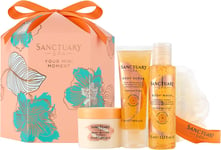 Sanctuary Spa Gift Set, Your Mini Moment Gift Box with Body Wash, Body Scrub,