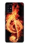Music Note Burn Case Cover For Samsung Galaxy A41
