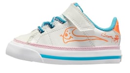 NIKE Court Legacy (TDV) Sneaker, SAIL/Total Orange-Blue Lightning-WH, 22 EU
