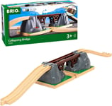 BRIO World Collapsing Train Bridge for Kids Age 3 Years Up - Compatible with all